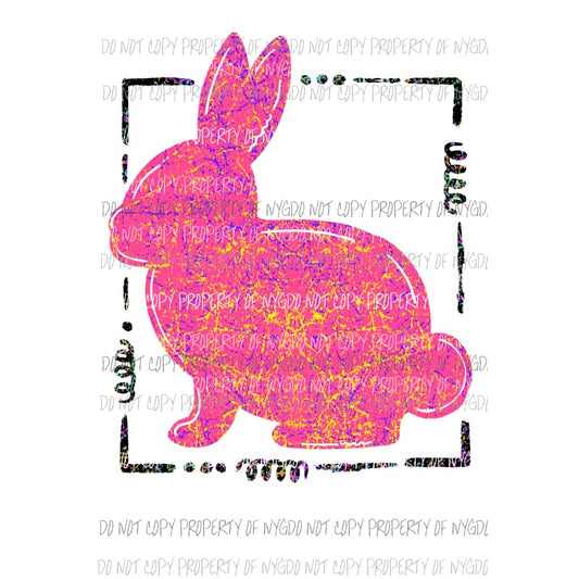 Bunny framed #6 Sublimation transfers Heat Transfer