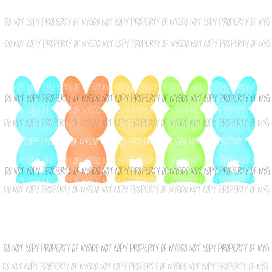 Bunny Lineup boy Sublimation transfers Heat Transfer