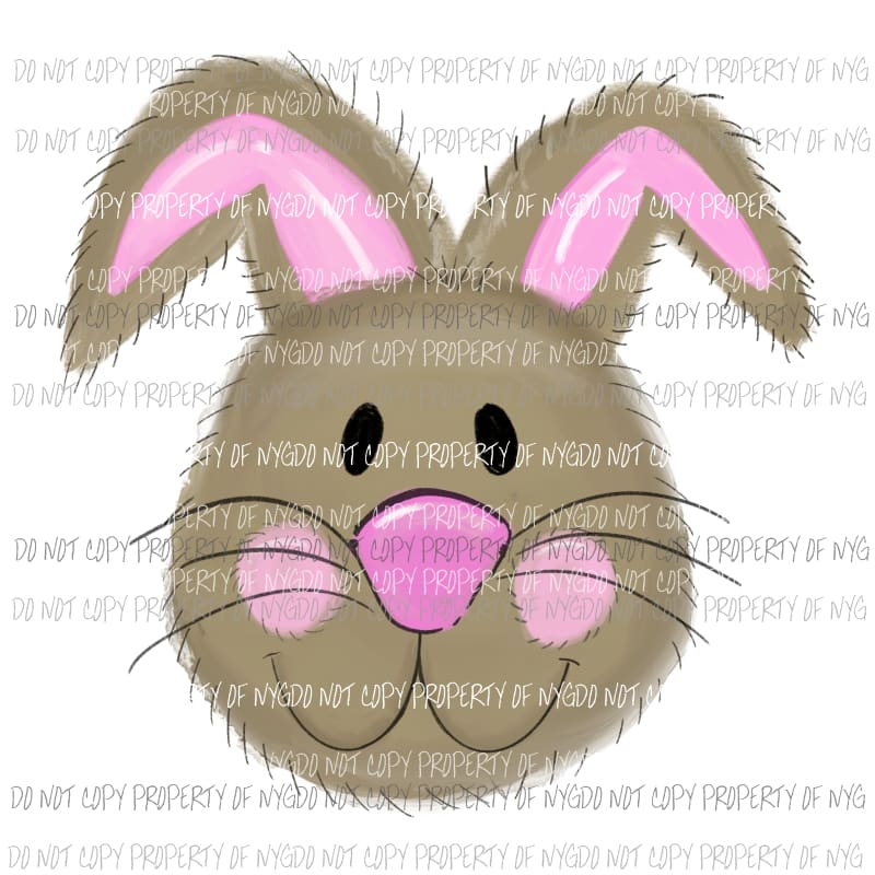 Bunny Rabbit girl watercolor Sublimation transfers Heat Transfer