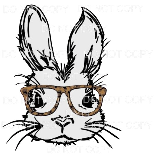 Bunny with Glasses # 3 Sublimation transfers - Heat Transfer
