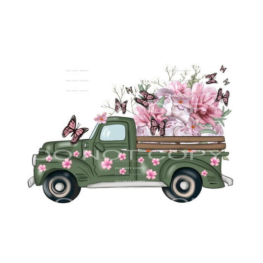 butterflies truck #6875 Sublimation transfers - Heat 