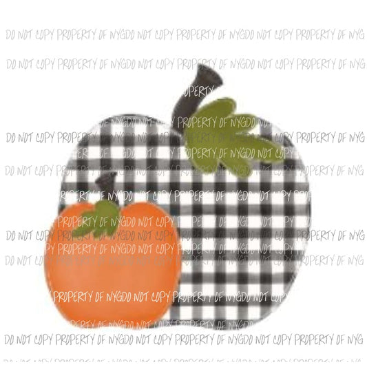 bw plaid pumpkin sublimation transfers Heat Transfer