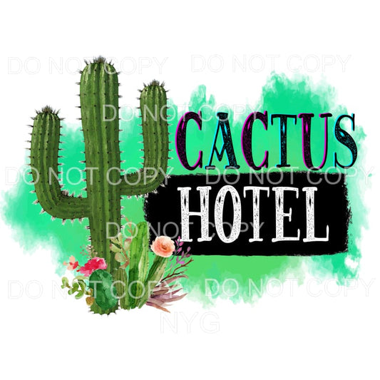 Cactus Hotel Flowers Watercolor #570 Sublimation transfers -