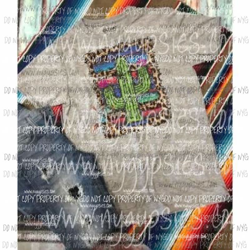 Cactus Leopard Serape Sublimation transfers Heat Transfer