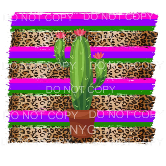 Cactus Leopard Stripes Background Sublimation transfers - 