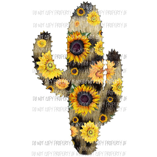 Cactus leopard sunflower Sublimation transfers Heat Transfer