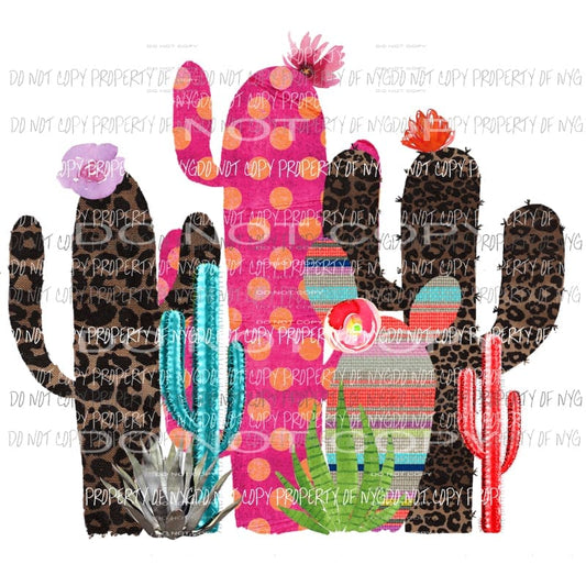 Cactus Multi color Sublimation transfers Heat Transfer