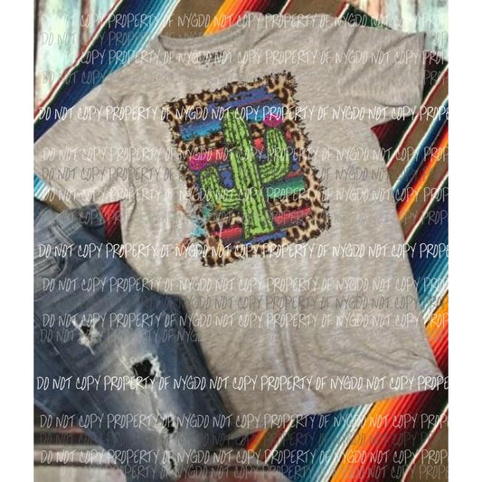 Cactus serape and leopard Heat Transfer