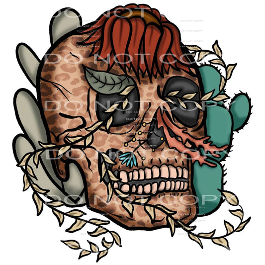 cactus skull #4888 Sublimation transfers - Heat Transfer