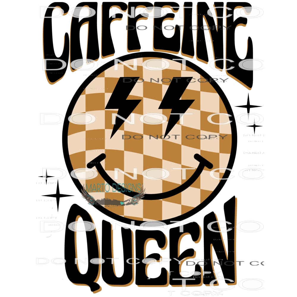 Caffeine Queen #8979 Sublimation transfers - Heat Transfer