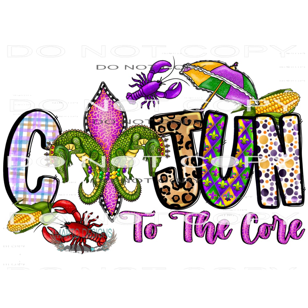 Cajun To The Core #9787 Sublimation transfers - Heat