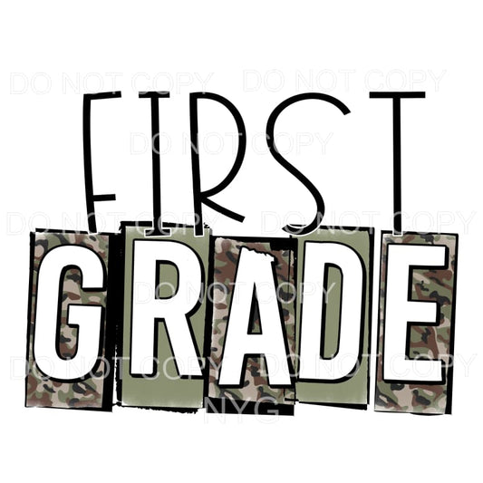 CAMO BLOCK 1st TO 6TH GRADES Sublimation transfers - Heat 
