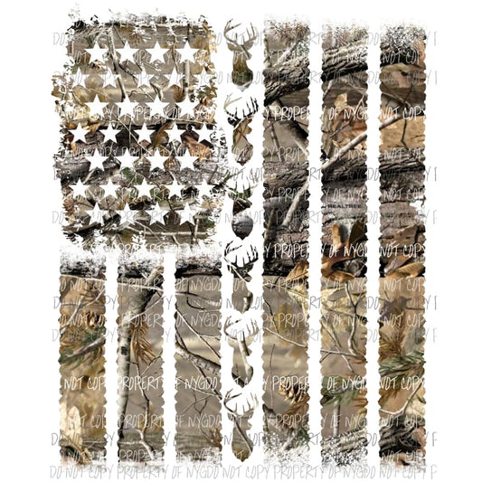 Camo Flag Sublimation transfers Heat Transfer