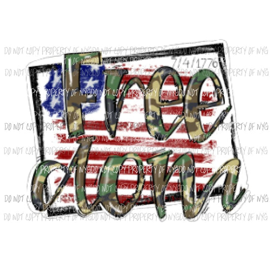 Camo Freedom Sublimation transfers Heat Transfer