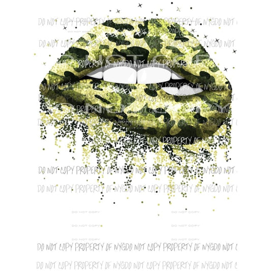 Camo Lips Sublimation transfers Heat Transfer