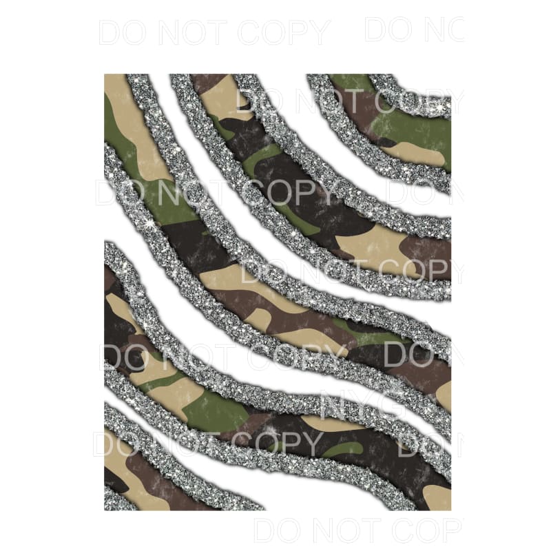 Camo Silver White Sheet Sublimation transfers - Heat 