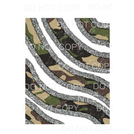 Camo Silver White Sheet Sublimation transfers - Heat 