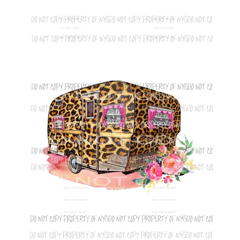 Camper leopard roses Sublimation transfers Heat Transfer