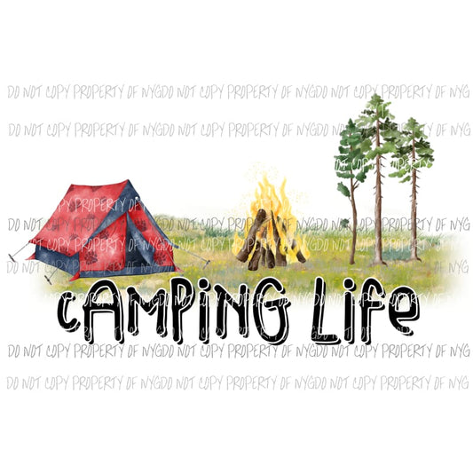 Camping Life Sublimation transfers Heat Transfer