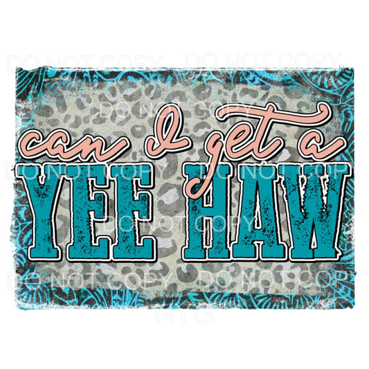 Can I Get A Yee Haw Leopard Embossed Frame Harold Allen 