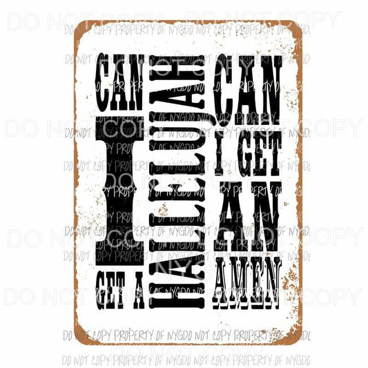 Can I Get An Amen #1 framed Sublimation transfers Heat Transfer