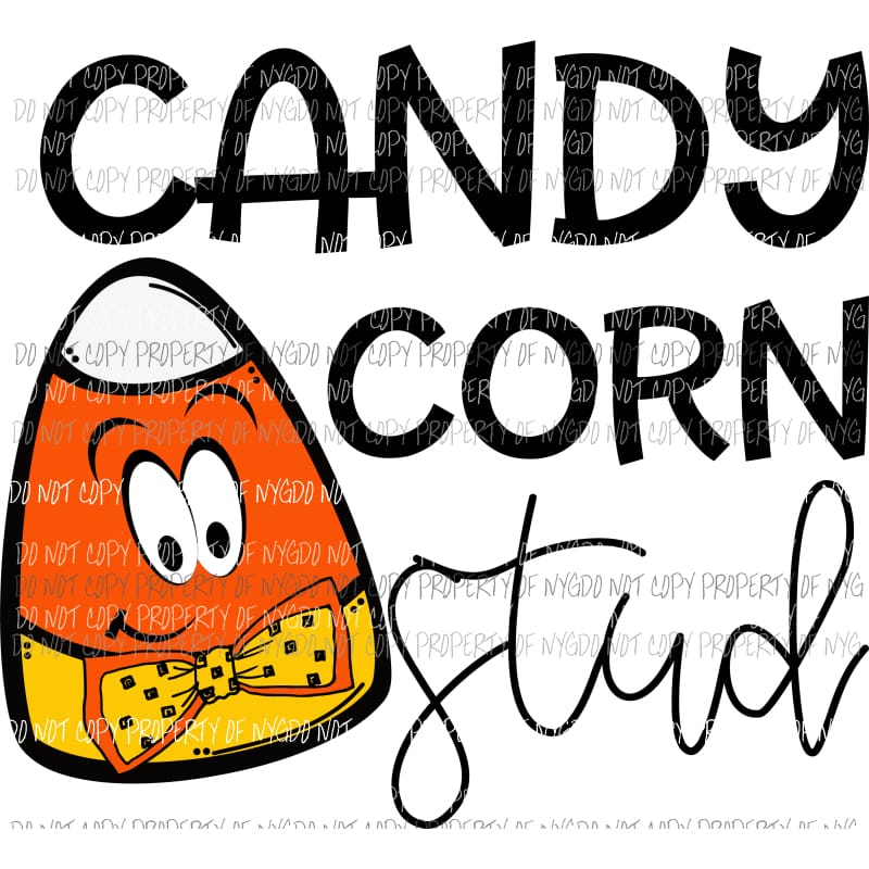 Candy Corn Stud Sublimation transfers Heat Transfer