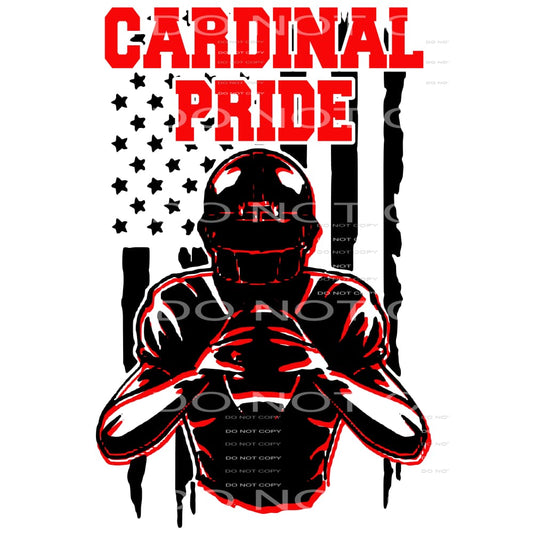 Cardinal pride football flag Red # 11198 Sublimation 