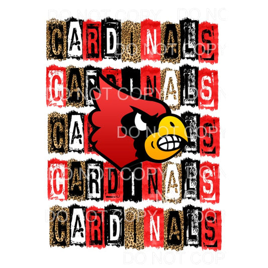 CARDINALS BLOCK # 101 Sublimation transfers - Heat Transfer
