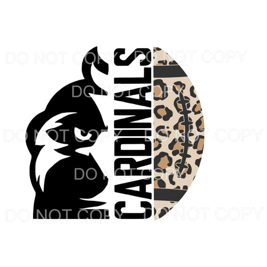 Cardinals Football Leopard #242 Sublimation transfers - Heat