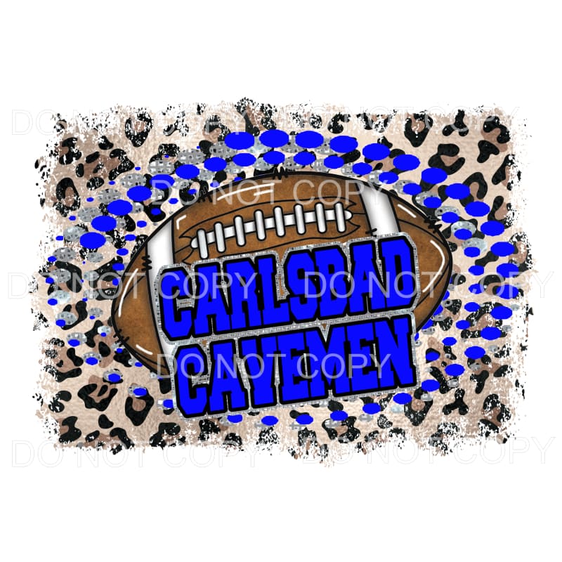 CARLSBAD CAVEMEN football # 574 Sublimation transfers - Heat