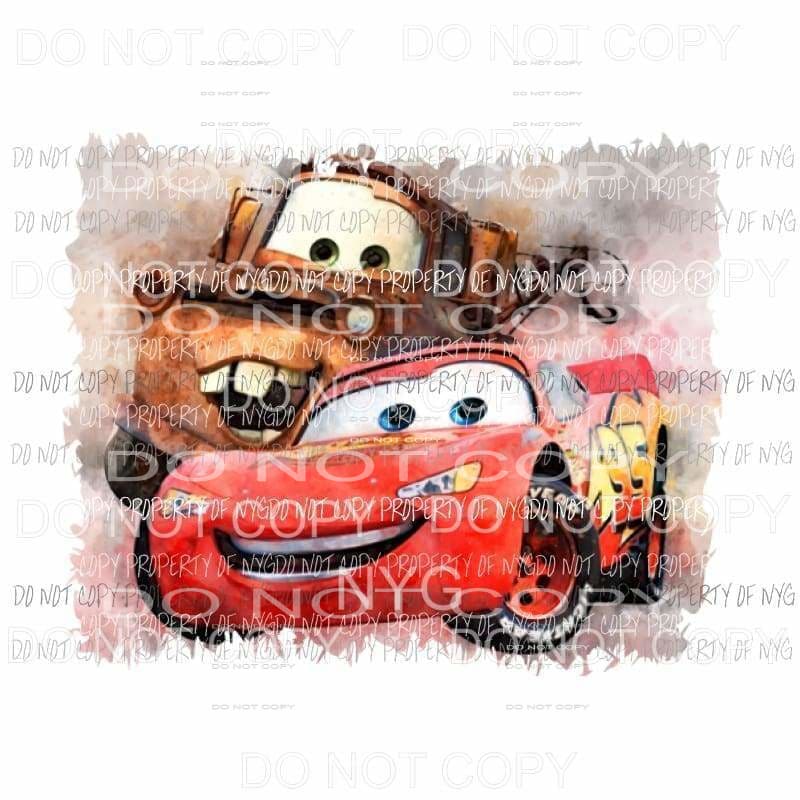 Cars 1 hand drawn Sublimation transfers disney Heat Transfer