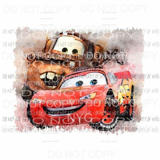Cars 1 hand drawn Sublimation transfers disney Heat Transfer