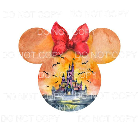 Halloween Minnie Disney Princess Castle #1 Sublimation 