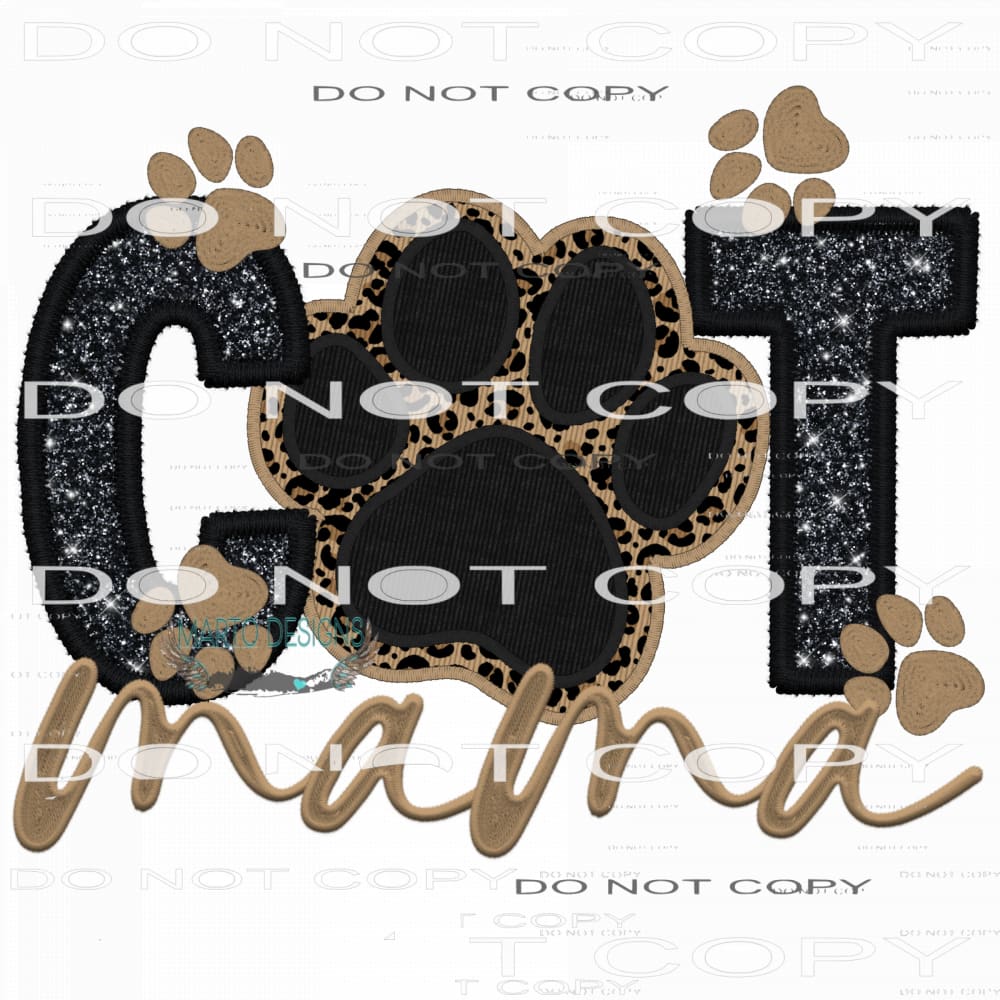 Cat Mama #7659 Sublimation transfer - Heat Transfer Graphic