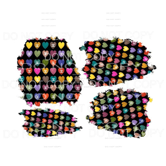 cc heart patches # 5877 Sublimation transfers - Heat 