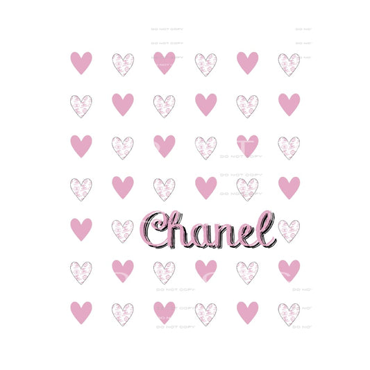chanel Hearts pink # 10025 Sublimation transfers - Heat 