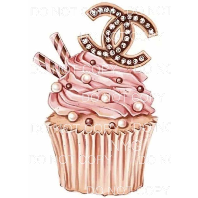 Chanel Pink Cupcake #1877 Sublimation transfers - Heat 
