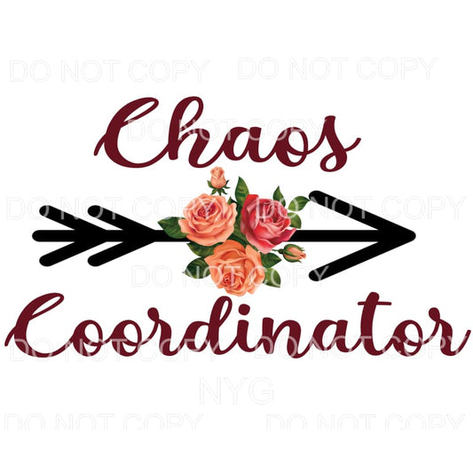Chaos Coordinator Flowers Arrow Sublimation transfers - Heat