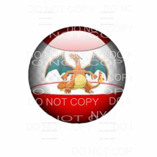 Charizard Pokemon Dragon Ball Sublimation transfers - Heat 