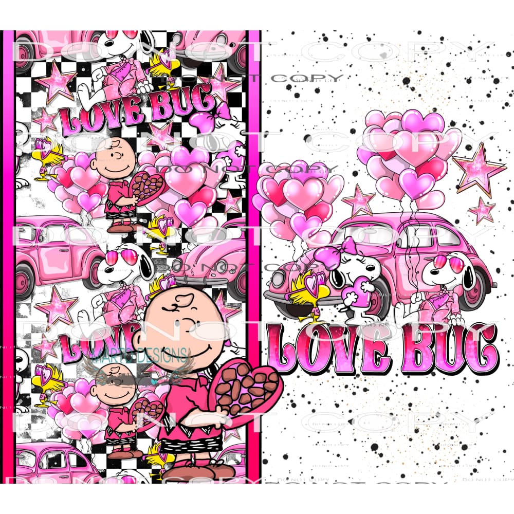 Charlie Brown Love Bug #8785 Sublimation transfers - Heat