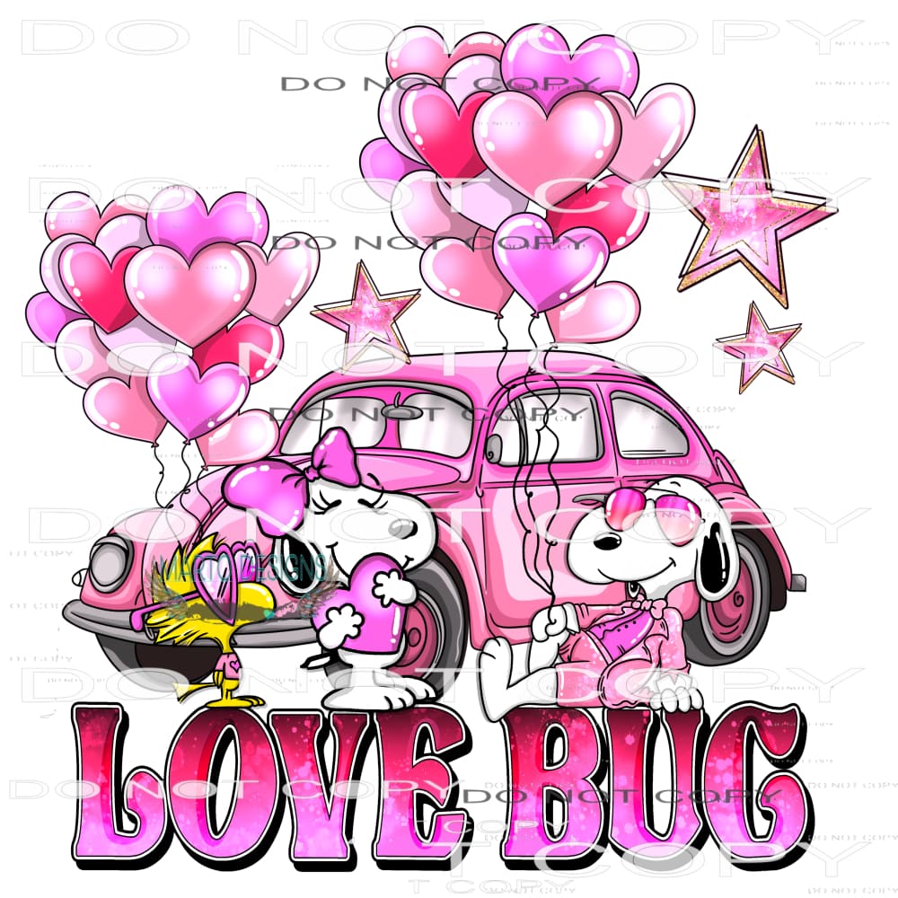 Charlie Brown Love Bug #8797 Sublimation transfers - Heat
