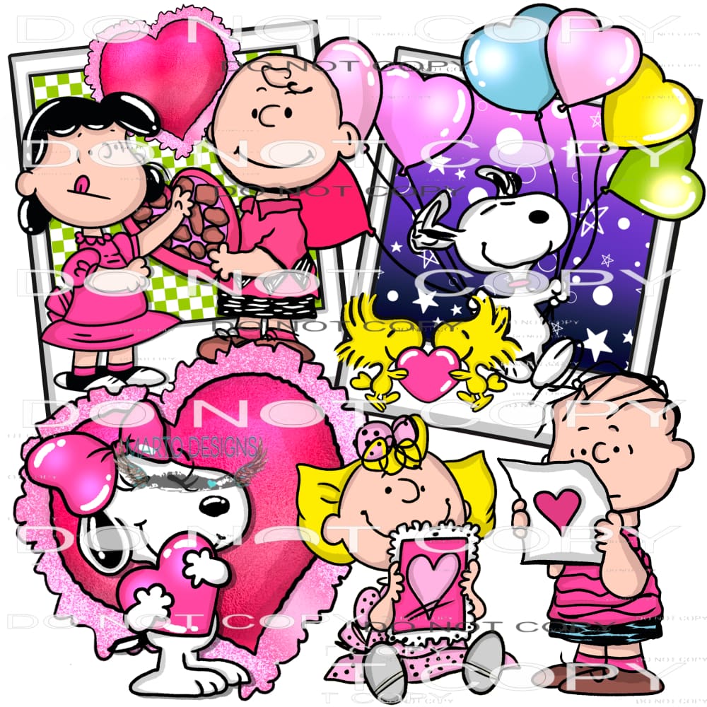 Charlie Brown Valentine #8786 Sublimation transfers - Heat