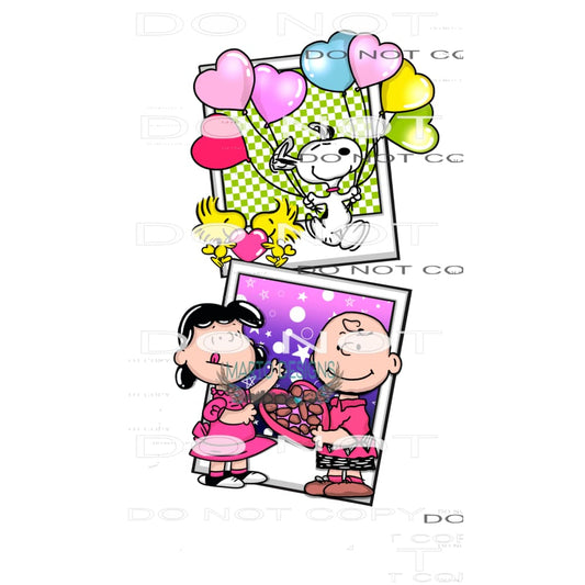Charlie Brown Valentine Sleeve #8796 Sublimation transfers -