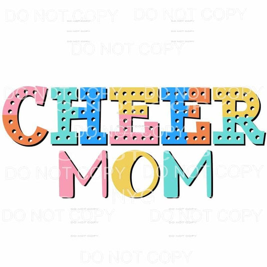 Cheer Mom Colorblock Sublimation transfers - Heat Transfer