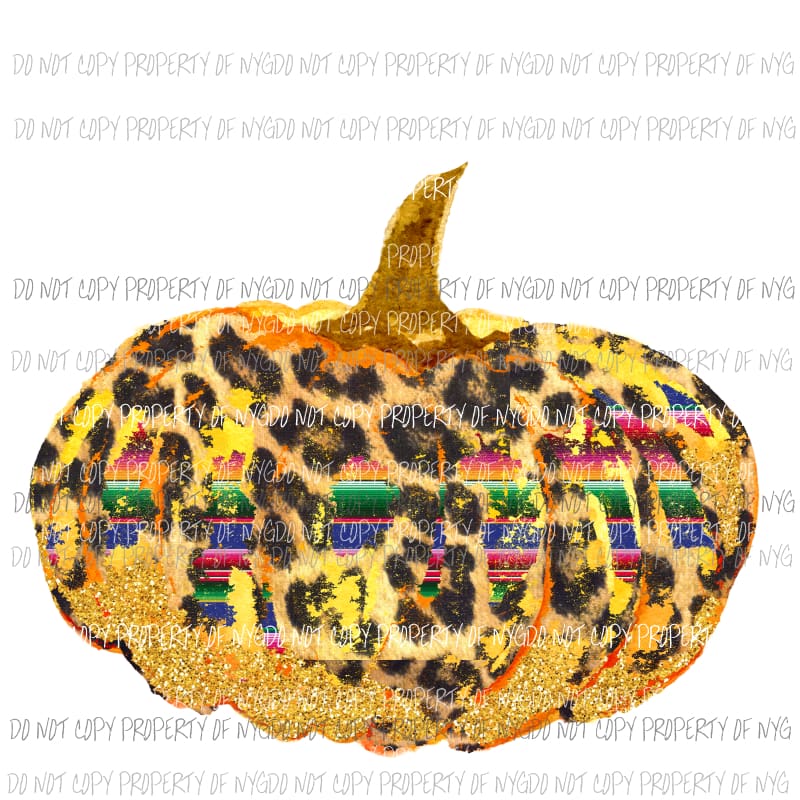 cheetah serape pumpkin Sublimation transfers Heat Transfer