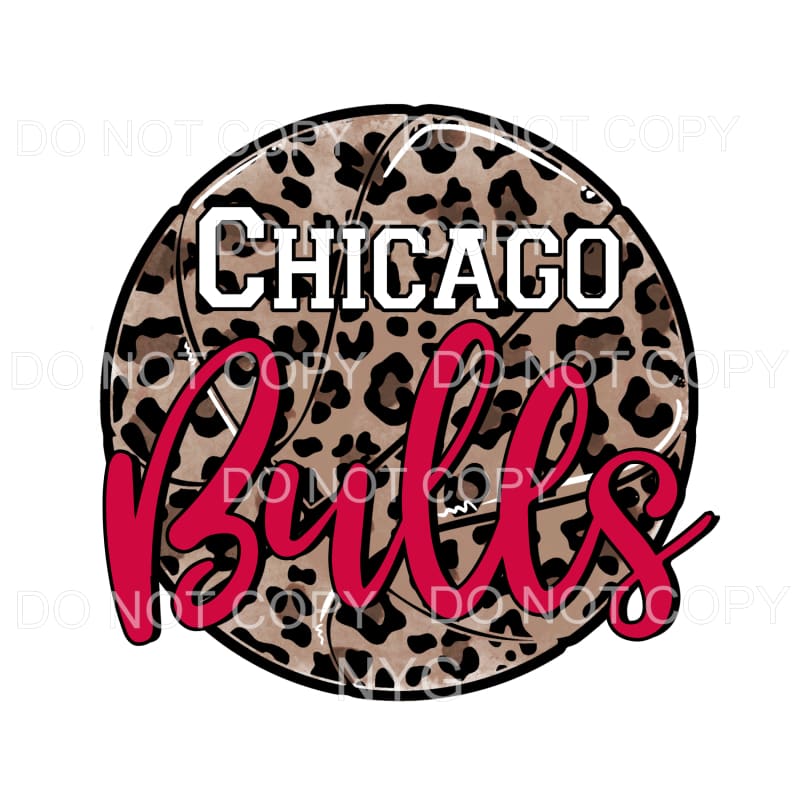 Chicago Bulls Leopard Basketball Sublimation transfers - 