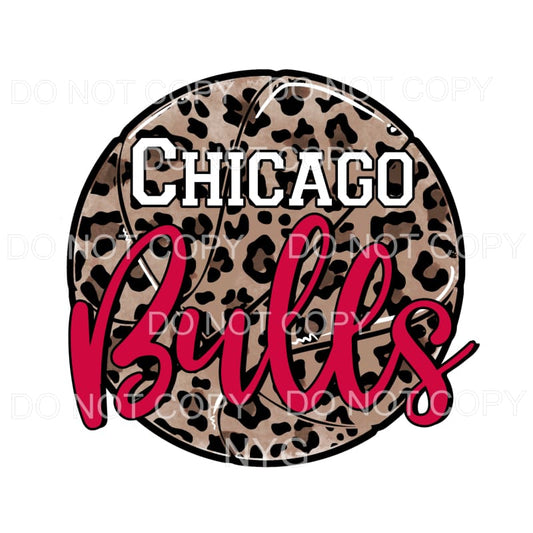Chicago Bulls Leopard Basketball Sublimation transfers - 