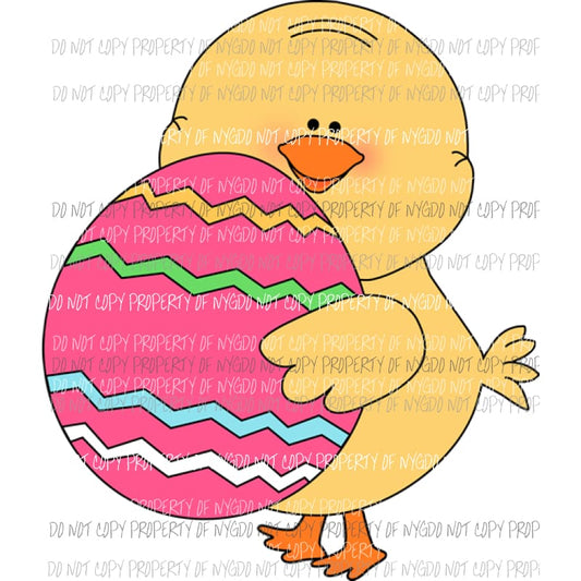Chick with egg Sublimation transfers Heat Transfer