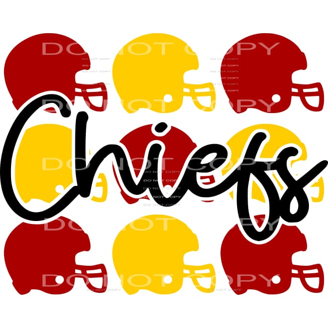 Chiefs # 1028 Sublimation transfers - Heat Transfer