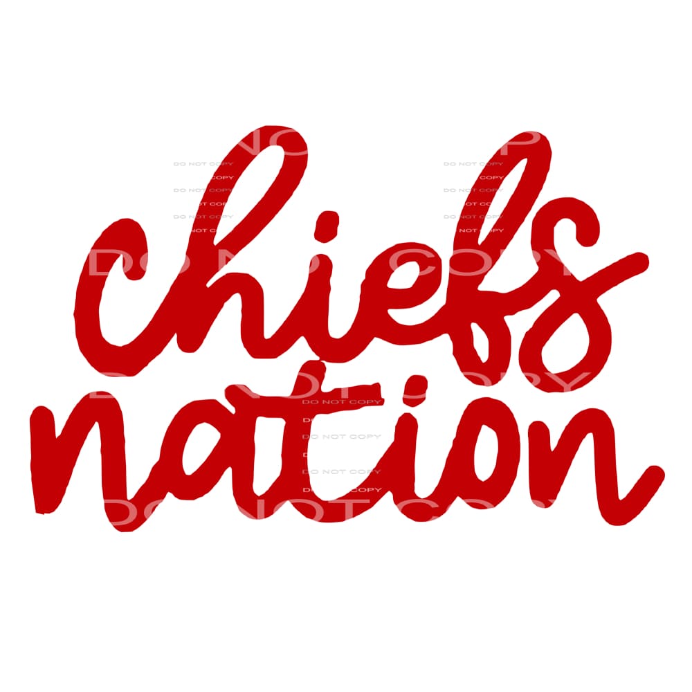 Chiefs # 1037 Sublimation transfers - Heat Transfer